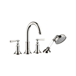 [HAN-16555831] Hansgrohe 16555831 Axor Montreux 4 Hole Roman Tub Set Trim With Lever Handles Polished Nickel