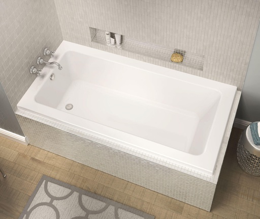 [MAAX-106214-L-001-001] Maax 106214-L-001-001 Pose 7242 Left Corner Whirlpool White