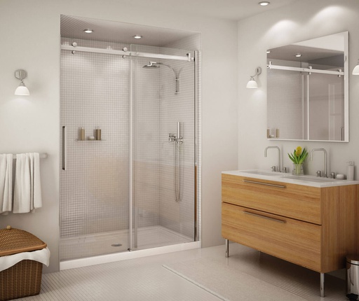 [MAAX-138997-900-084-000] Maax 138997-900-084-000 Halo 56 _-59 x 78 _ in. 8mm Sliding Shower Door for Alcove Installation with Clear glass in Chrome