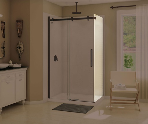 [MAAX-139395-900-173-000] Maax 139395-900-173-000 Halo Return Panel 34 Clear Dark Bronze
