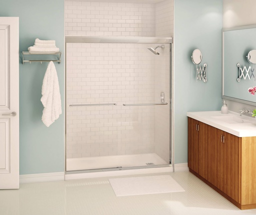 [MAAX-135665-900-084-000] Maax 135665-900-084-000 Aura 6Mm Shower Door 55-59 X 71 Clear Chrome