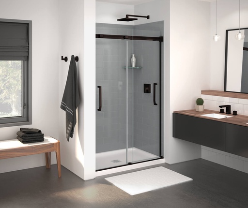[MAAX-138761-900-173-000] Maax 138761-900-173-000 Inverto Shower 43-47 X 70.5-74 Clear Dark Bronze