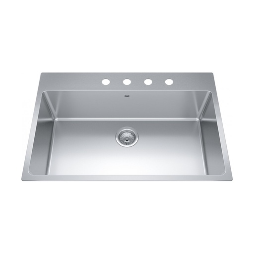 [KIN-BSL2233-9-4] Kindred BSL2233-9-4 Brookmore Single Bowl Top Mount Stainless Steel Kitchen Sink