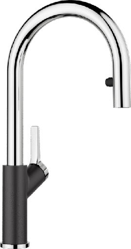 [BLA-526398] Blanco 526398 Urbena Pull Down 1.5 Gpm Chrome / Coal Black