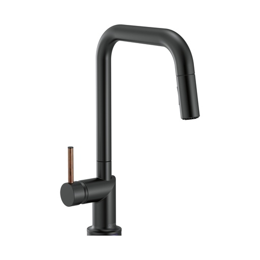 [BRI-63065LF-BLLHP] Brizo 63065LF-BLLHP Odin Square Pull-Down Kitchen Faucet Less Handle Matte Black