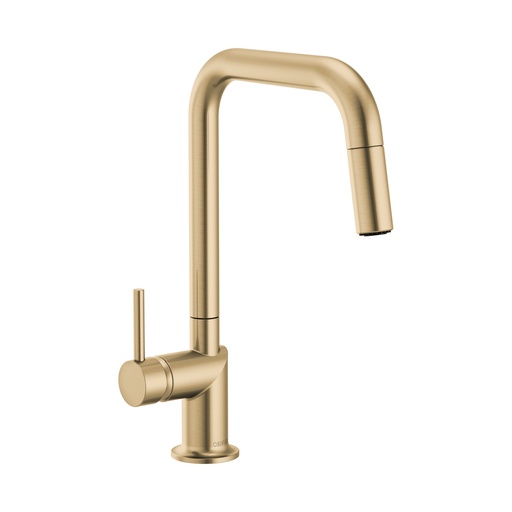 [BRI-63065LF-GLLHP] Brizo 63065LF-GLLHP Odin Square Pull-Down Kitchen Faucet Less Handle Brilliance Luxe Gold
