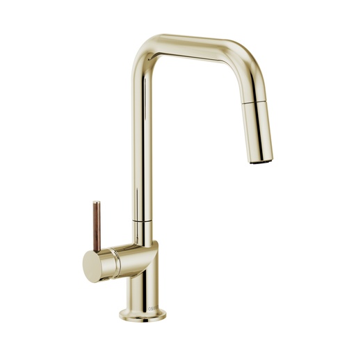 [BRI-63065LF-PNLHP] Brizo 63065LF-PNLHP Odin Square Pull-Down Kitchen Faucet Less Handle Polished Nickel