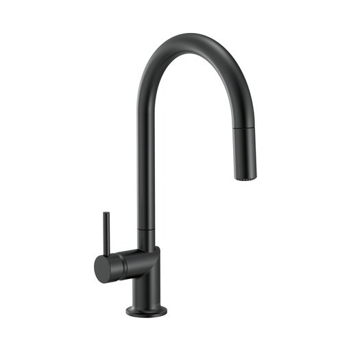 [BRI-63075LF-BLLHP] Brizo 63075LF-BLLHP Odin Arc Pull-Down Kitchen Faucet Less Handle Matte Black