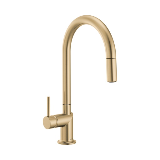 [BRI-63075LF-GLLHP] Brizo 63075LF-GLLHP Odin Arc Pull-Down Kitchen Faucet Less Handle Luxe Gold