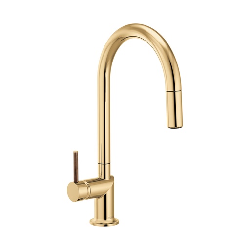 [BRI-63075LF-PGLHP] Brizo 63075LF-PGLHP Odin Arc Pull-Down Kitchen Faucet Less Handle Polished Gold