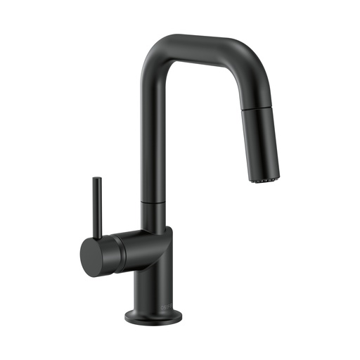 [BRI-63965LF-BLLHP] Brizo 63965LF-BLLHP Odin Square Pull-Down Prep Faucet Less Handle Matte Black