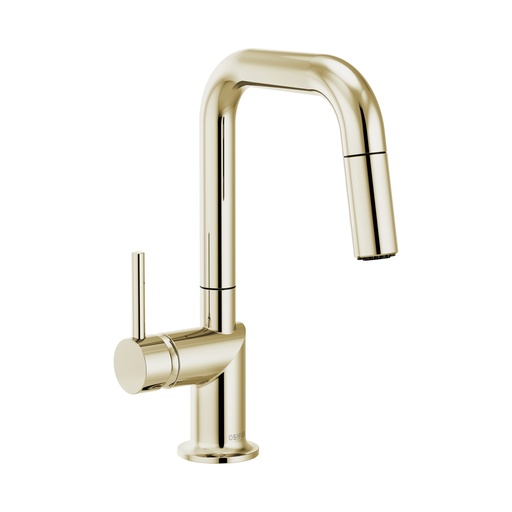 [BRI-63965LF-PNLHP] Brizo 63965LF-PNLHP Odin Square Pull-Down Prep Faucet Less Handle Polished Nickel