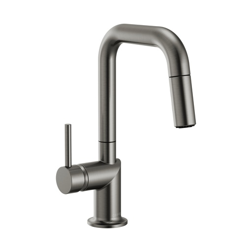 [BRI-63965LF-SLLHP] Brizo 63965LF-SLLHP Odin Square Pull-Down Prep Faucet Less Handle Luxe Steel