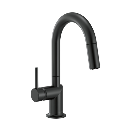 [BRI-63975LF-BLLHP] Brizo 63975LF-BLLHP Odin Arc Pull-Down Prep Faucet Less Handle Matte Black