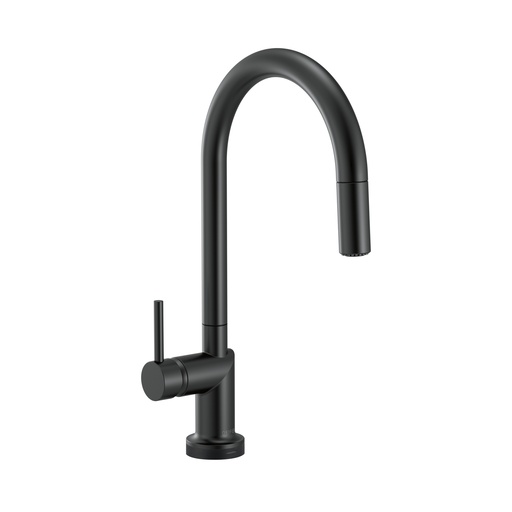 [BRI-64075LF-BLLHP] Brizo 64075LF-BLLHP Odin Smart Touch Arc Pull-Down Kitchen Faucet Less Handle Matte Black