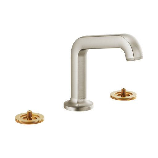 [BRI-65307LF-NKLHP-ECO] Brizo 65307LF-NKLHP-ECO Kintsu Widespread Lavatory Faucet Less Handles Brilliance Luxe Nickel