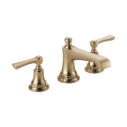 [BRI-65360LF-GLLHP-ECO] Brizo 65360LF-GLLHP-ECO Rook Widespread Lavatory Faucet Less Handles Brilliance Luxe Gold