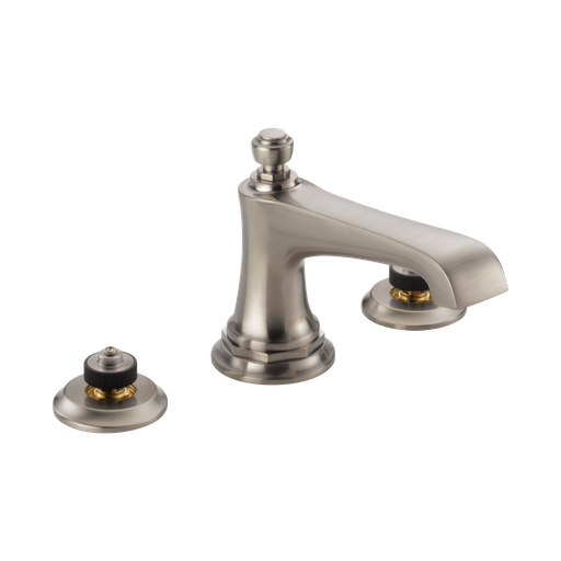 [BRI-65360LF-NKLHP-ECO] Brizo 65360LF-NKLHP-ECO Rook Widespread Lavatory Faucet Less Handles Brilliance Luxe Nickel