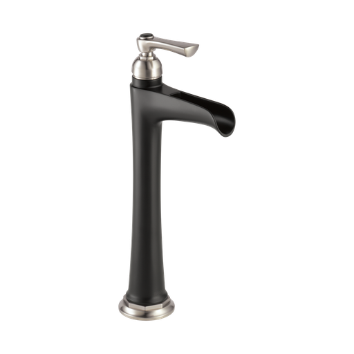 [BRI-65461LF-NKBL-ECO] Brizo 65461LF-NKBL-ECO Rook Single Handle Vessel Lavatory Faucet Matte Black Luxe Nickel
