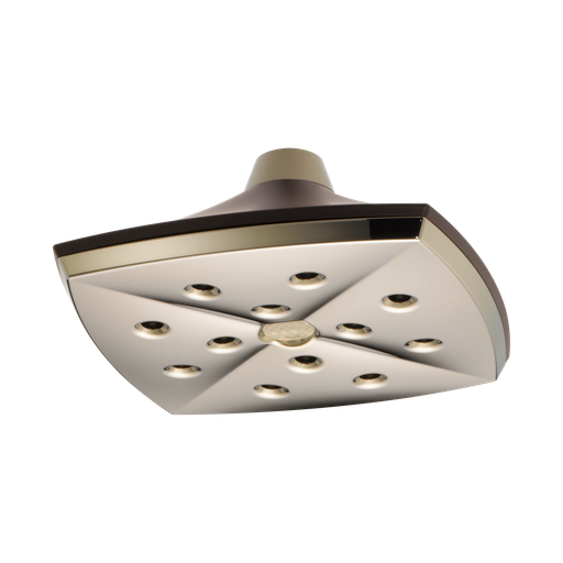 [BRI-81385-PNCO-2.5] Brizo 81385-PNCO-2.5 Charlotte H2Okinetic Square Raincan Showerhead Cocoa Bronze Brilliance Polished Nickel