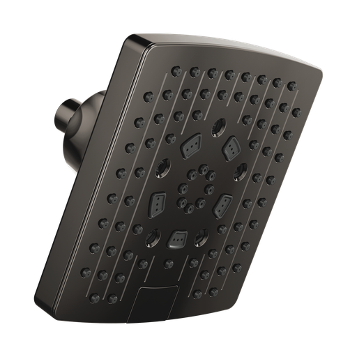 [BRI-87406-BNX-2.5] Brizo 87406-BNX-2.5 Essential 7” Linear Square H2Okinetic Shower Head Brilliance Black Onyx