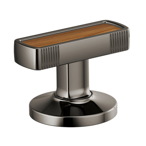 [BRI-HI5306-BNXWD] Brizo HI5306-BNXWD Kintsu Widespread Lavatory Handle Kit with Wood Insert Brilliance Black Onyx