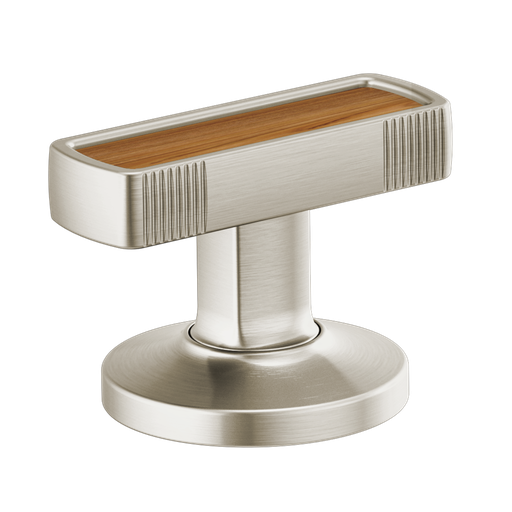 [BRI-HI5306-NKWD] Brizo HI5306-NKWD Kintsu Widespread Lavatory Handle Kit with Wood Insert Brilliance Luxe Nickel