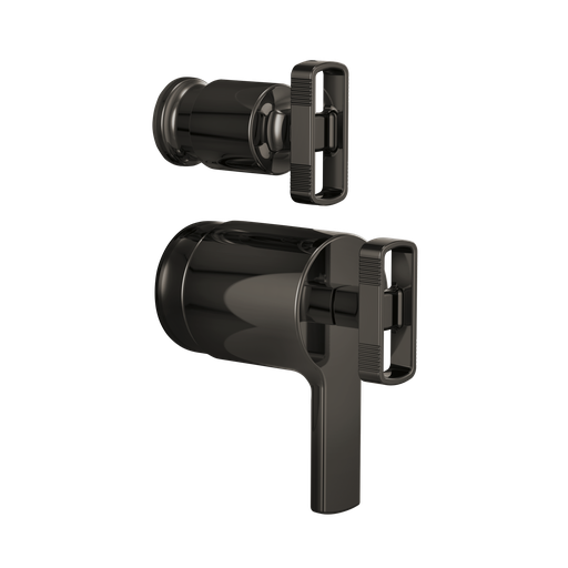 [BRI-HK7506-BNX] Brizo HK7506-BNX Kintsu Thermostatic Integrated Diverter Trim Knob Brilliance Black Onyx