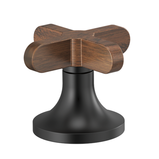 [BRI-HX5373-BLWD] Brizo HX5373-BLWD Jason Wu Widespread Lavatory Low Cross Handles Matte Black Wood