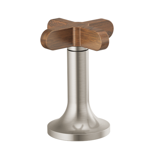[BRI-HX5375-BNWD] Brizo HX5375-BNWD Odin Widespread Lavatory High Cross Handles Brilliance Brushed Nickel Wood