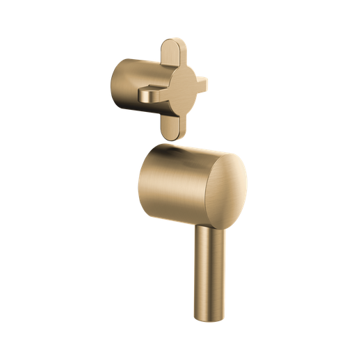 [BRI-HX75P75-GL] Brizo HX75P75-GL Odin Pressure Balance Integrated Trim Cross Handles Brilliance Luxe Gold