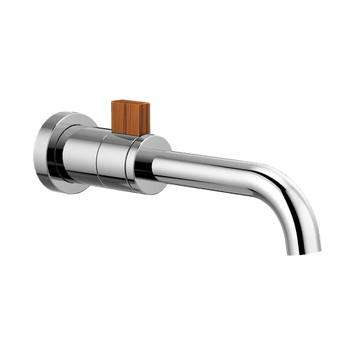 [BRI-T65735LF-PCTK-ECO] Brizo T65735LF-PCTK-ECO Litze Single Handle Wall Mount Lavatory Faucet Polished Chrome Wood