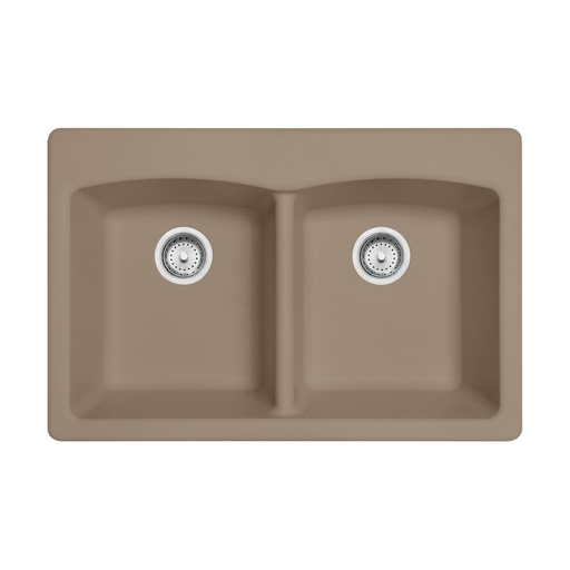 [FRA-EDOY33229-1-CA] Franke EDOY33229-1-CA Elipse Granite Double Bowl Kitchen Sink Oyster