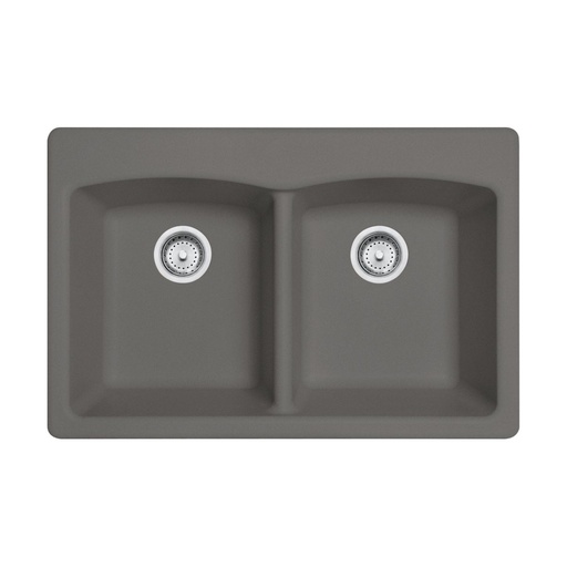[FRA-EDSG33229-1-CA] Franke EDSG33229-1-CA Elipse Granite Double Bowl Kitchen Sink Stone Grey