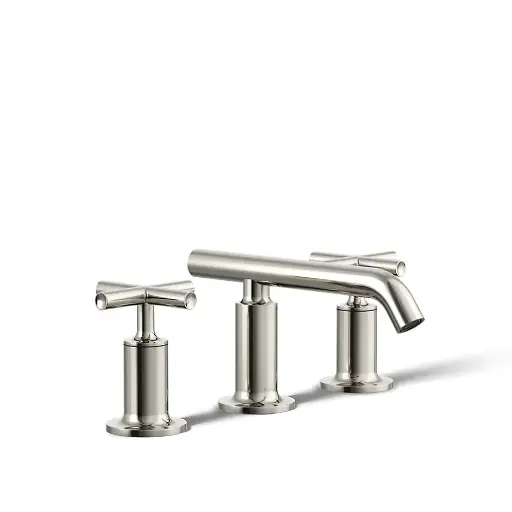 [KOH-14410-3-SN] Kohler 14410-3-SN Purist Widespread Bathroom Sink Faucet Vibrant Polished Nickel