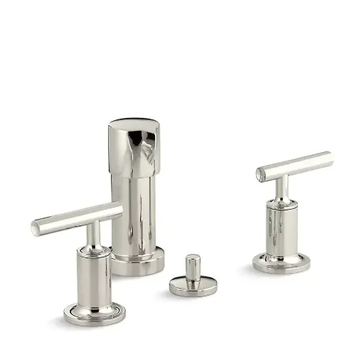 [KOH-14431-4-SN] Kohler 14431-4-SN Purist Vertical Spray Bidet Faucet Lever Handles Vibrant Polished Nickel