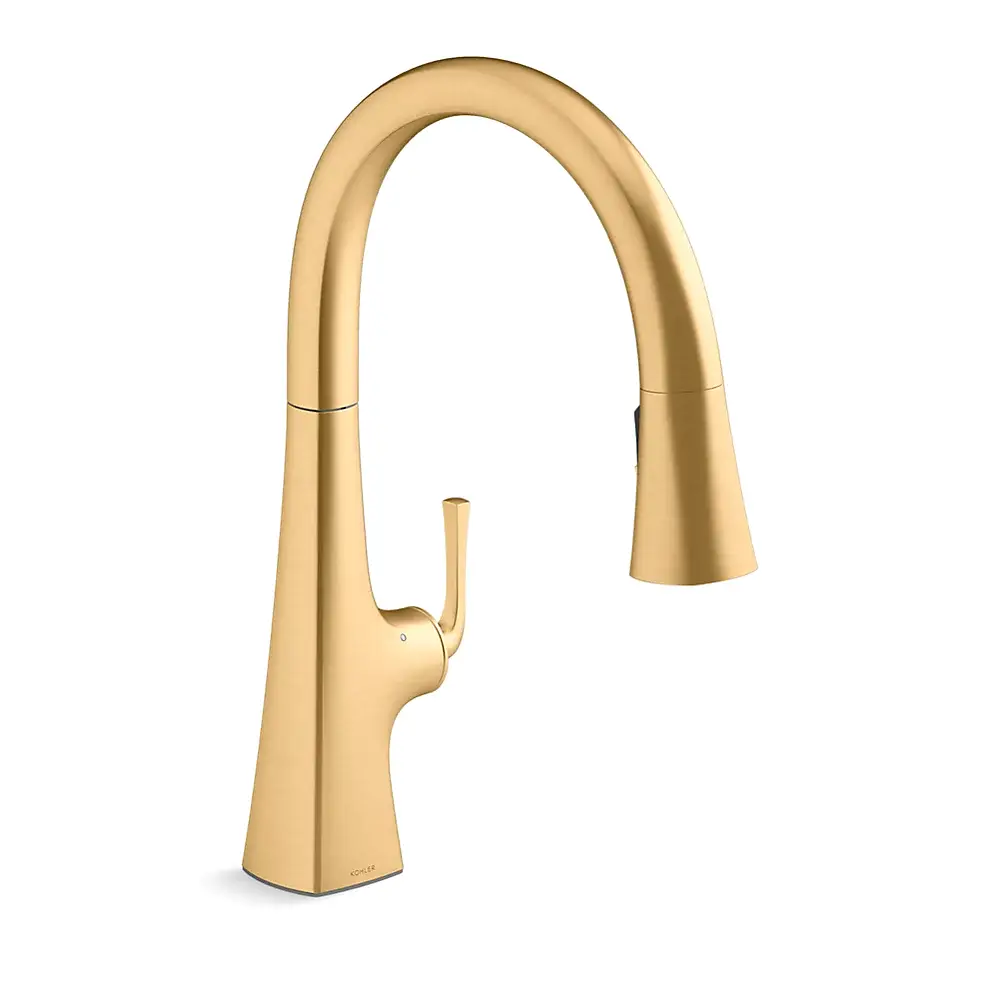 [KOH-22068-WB-2MB] Kohler 22068-WB-2MB Graze Touchless Pull-Down Kitchen Sink Faucet Vibrant Brushed Modern Brass