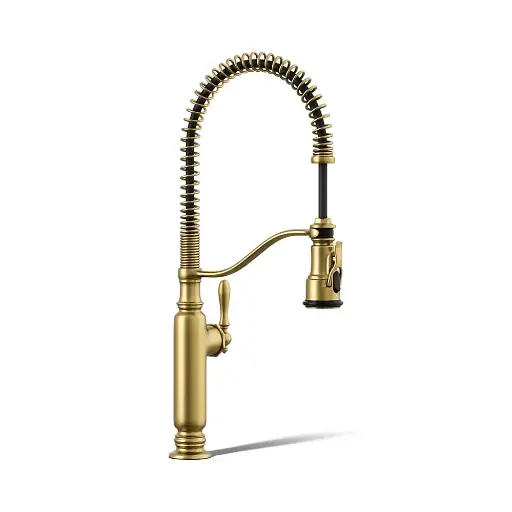 [KOH-77515-2MB] Kohler 77515-2MB Tournant Semi Professional Kitchen Faucet Vibrant Brushed Moderne Brass