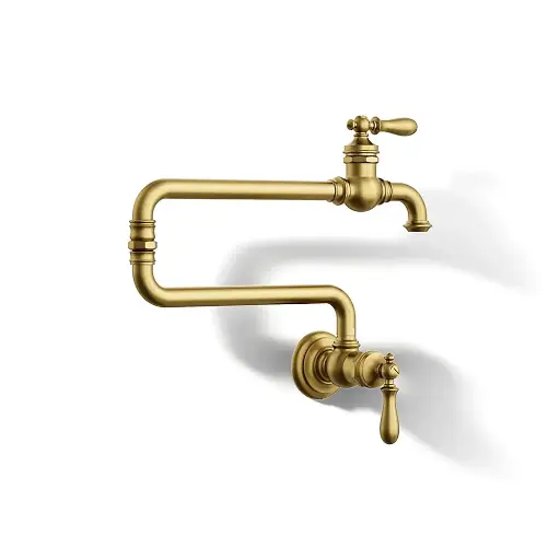[KOH-99270-2MB] Kohler 99270-2MB Artifacts Wall Mount Pot Filler Vibrant Brushed Moderne Brass