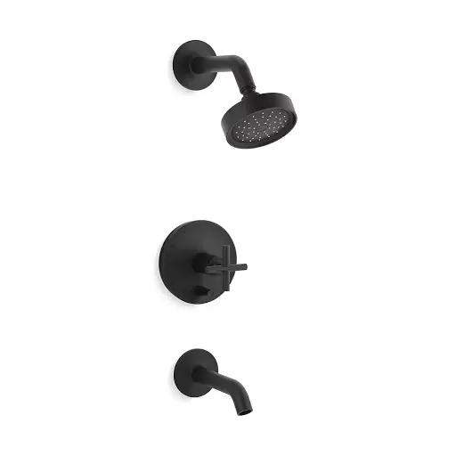 [KOH-T14420-3G-BL] Kohler T14420-3G-BL Purist Rite-Temp Bath and Shower Trim Kit Matte Black