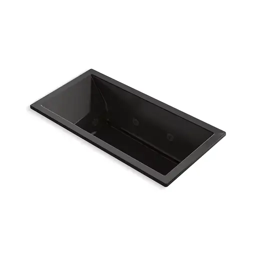 [KOH-1167-JH-7] Kohler 1167-JH-7 Underscore 60" x 30" Drop-in Heated Whirlpool Bath Black