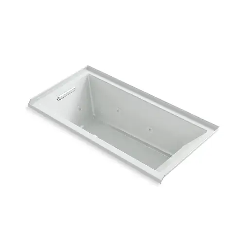 [KOH-1167-JRH-95] Kohler 1167-JRH-95 Underscore 60" x 30" Drop-in Heated Whirlpool Bath Right Drain Ice Grey