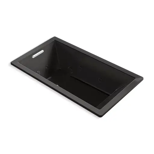 [KOH-1173-JH-7] Kohler 1173-JH-7 Underscore 66" x 36" Drop-in Heated Whirlpool Bath Black