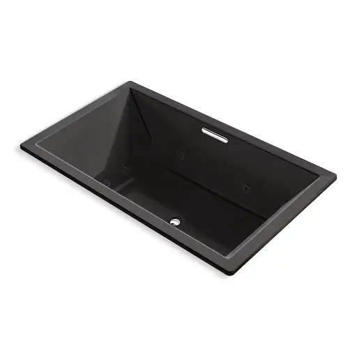 [KOH-1174-JH-7] Kohler 1174-JH-7 Underscore 72" x 42" Drop-in Heated Whirlpool Bath Black