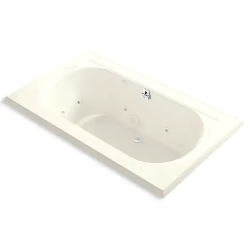 [KOH-1418-JH-96] Kohler 1418-JH-96 Memoirs 72" x 42" Drop-in Whirlpool Bath Biscuit