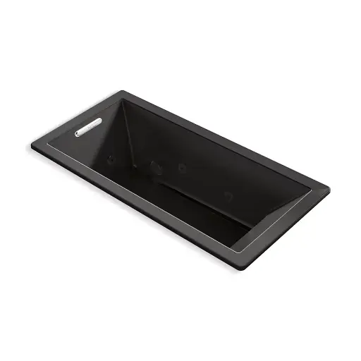 [KOH-1822-JH-7] Kohler 1822-JH-7 Underscore 66" x 32" Drop-in Heated Whirlpool Bath Black