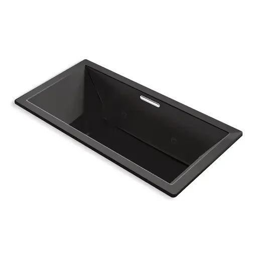 [KOH-1835-JH-7] Kohler 1835-JH-7 Underscore 72" x 36" Drop-in Heated Whirlpool Bath Black