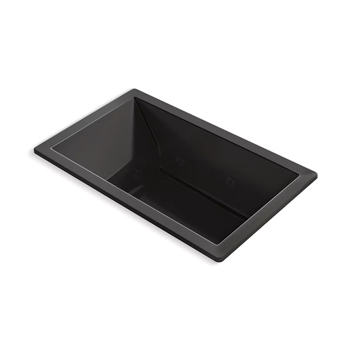 [KOH-1849-JH-7] Kohler 1849-JH-7 Underscore 60" x 36" Drop-in Heated Whirlpool Bath Black