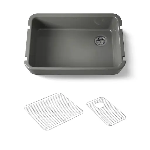 [KOH-24268-58] Kohler 24268-58 Ironridge 34" Undermount Single Bowl Farmhouse Kitchen Sink Thunder Grey