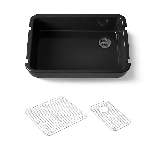 [KOH-24268-7] Kohler 24268-7 Ironridge 34" Undermount Single Bowl Farmhouse Kitchen Sink Black